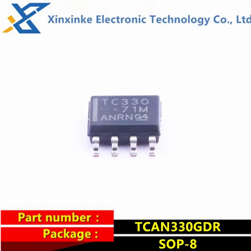 TCAN330GDR Marking：TC330 SOIC-8 CAN Interface IC 3.3-V CAN Transceivers With CAN FD (Flexible Data Rate)  Brand New Original