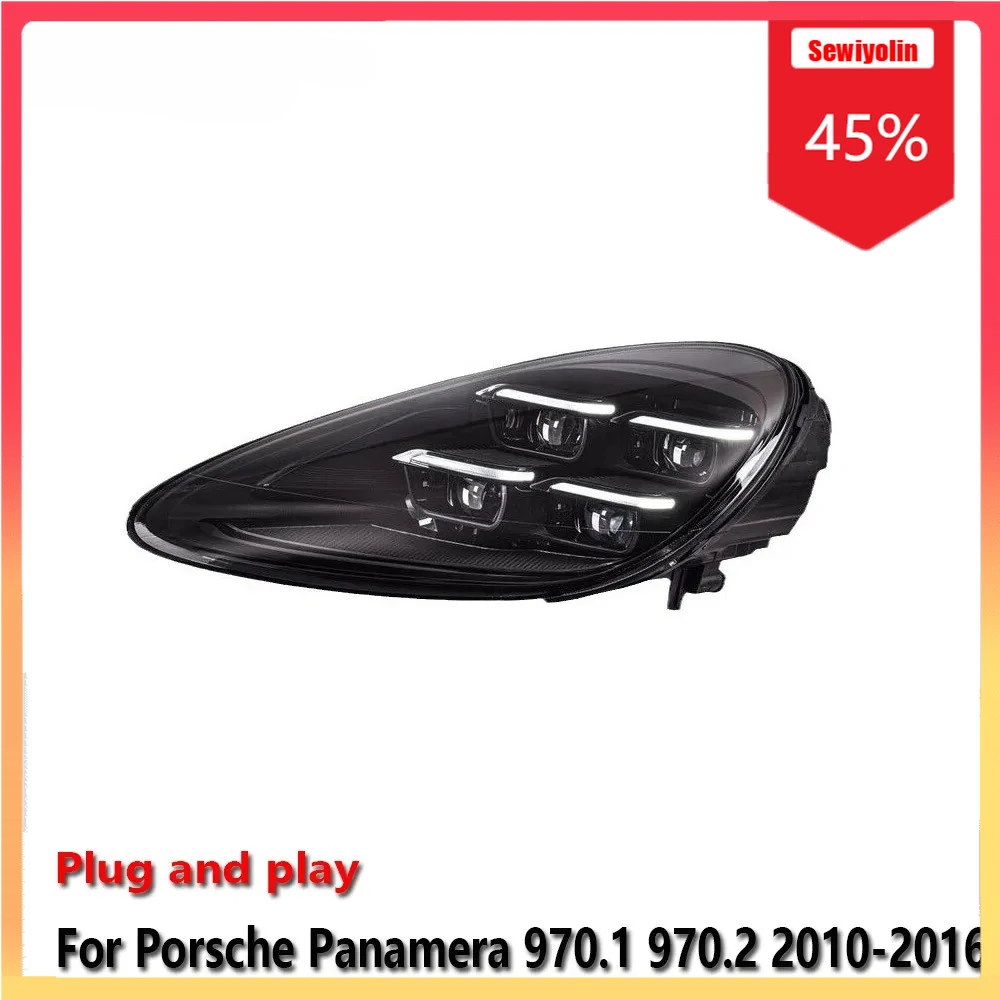 

Sewiyolin автомобильные светодиодные фары автомобильные детали для Porsche Cayenne 958 2011-2018 противотуманные фары DRL тормозной указатель поворота Plug and Play