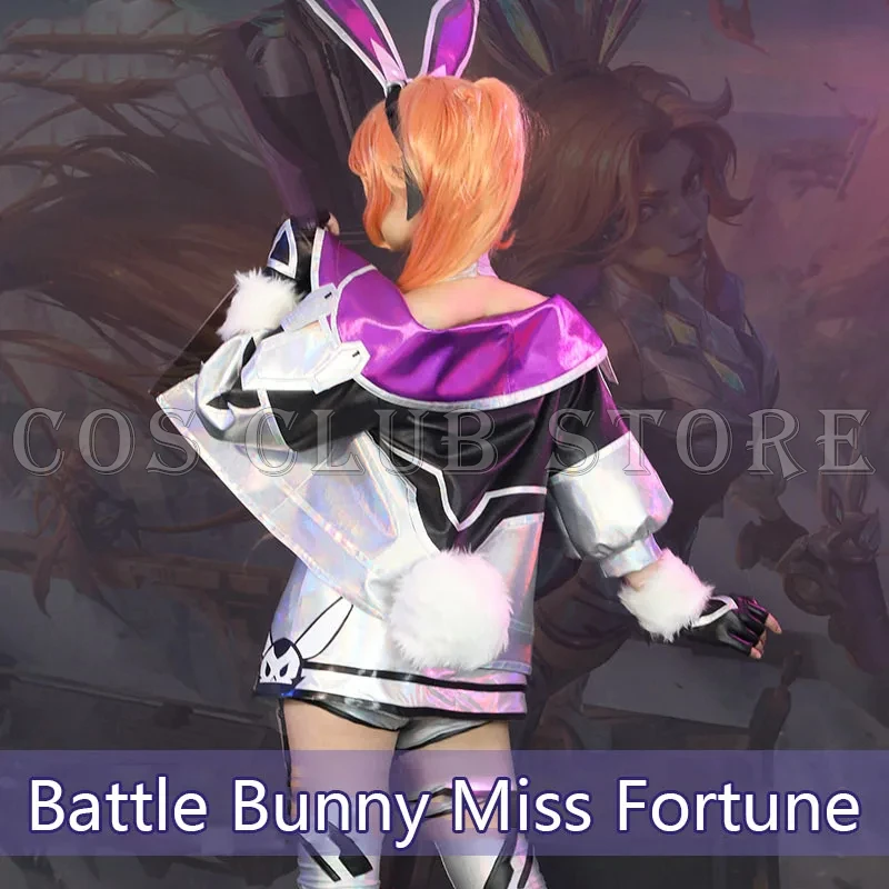 Game LO Battle Bunny Miss Fortune Cosplay Costume Game New Skin Cosplay Costume Sexy Women Dress Stocking Full Set