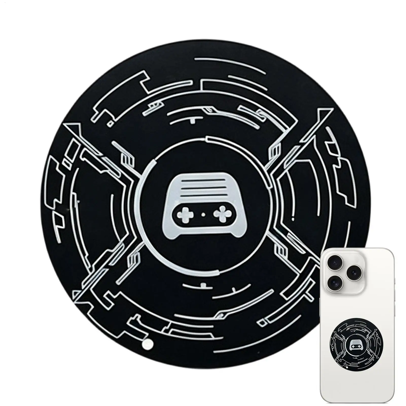 Phone Cooling Pad Heatsink Adhesive Round Slim Ultra-thin 0.3mm Computer Phone Cooler Pad For Office Classroom Commute Travel