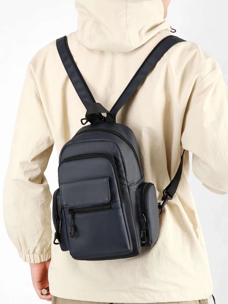 Modische Multifunktionale Brusttasche Fahrrad-Brusttasche Herren Mini-Rucksack Geeignet für Tägliches Pendeln Outdoor-Sport Reisen – Detail 2