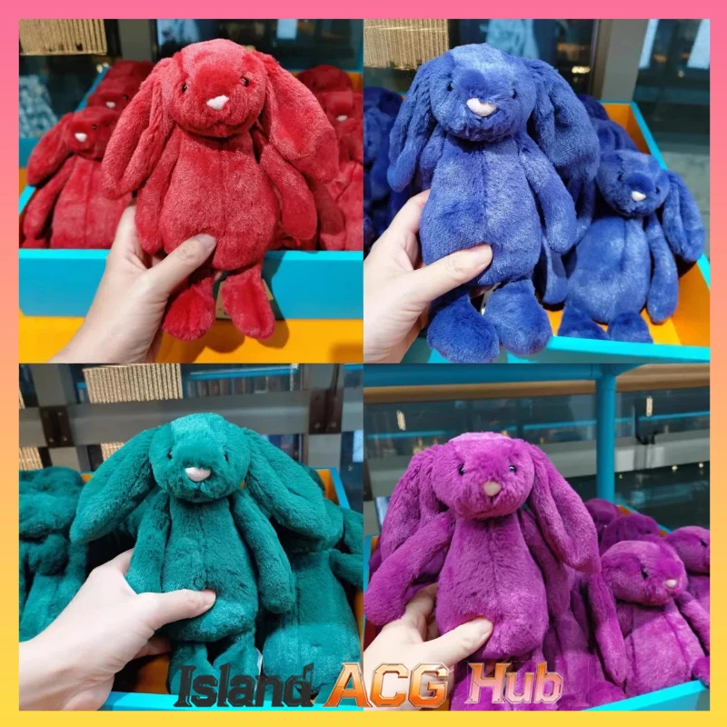 

Christmas Snow Rabbit Plush Toy 3 Colors Available Blue Red Currant Green Bunny Stuffed Animal Doll for Kids Gift
