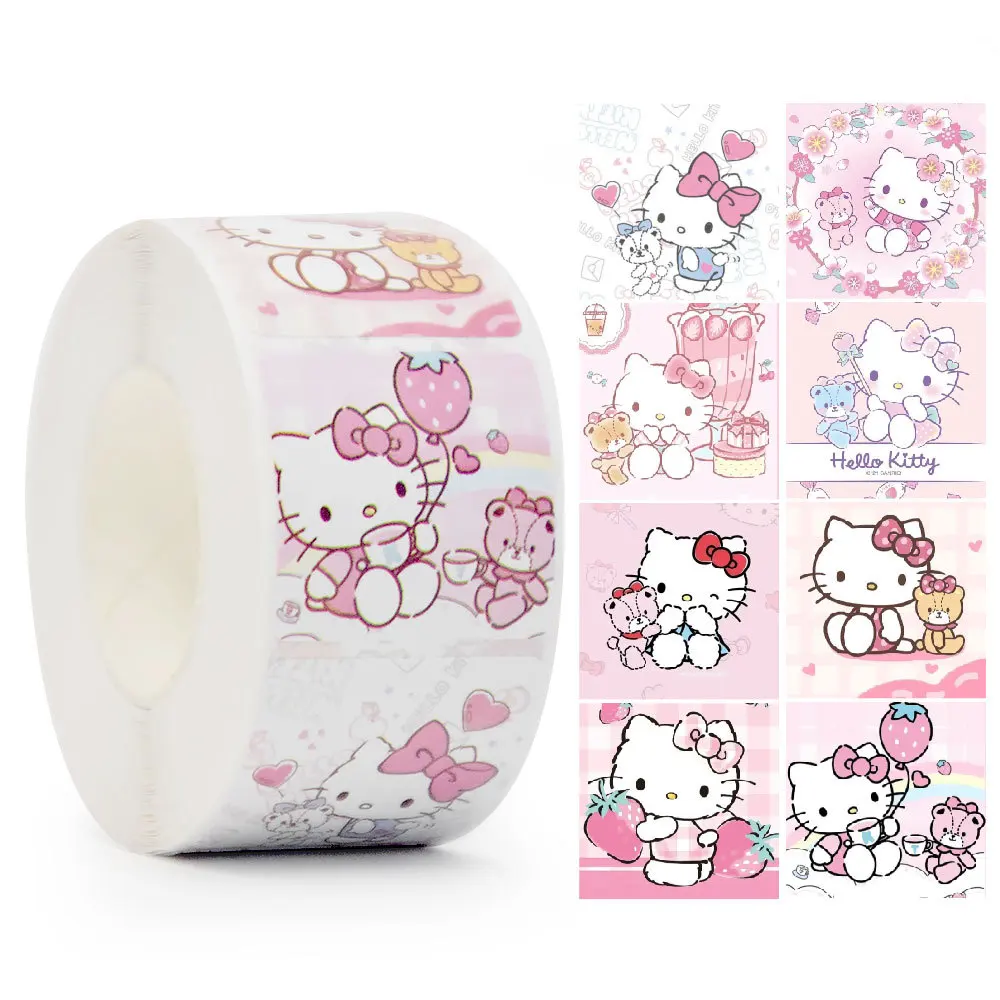 500Pcs Sanrio Stickers Kawaii Hello Kitty Melody Kuromi Cinnamoroll Graffiti Decals Kid Toy Cute Cartoon Decoration Gift