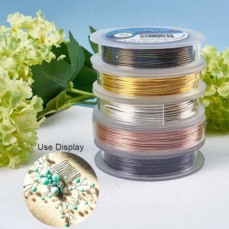 1 Rolls 20-Gauge 0.8mm Tarnish Resistant Silver/Gold/Platinum /Gunmetal/Copper/Antique Bronze Coil Wire for DIY Jewelry Making