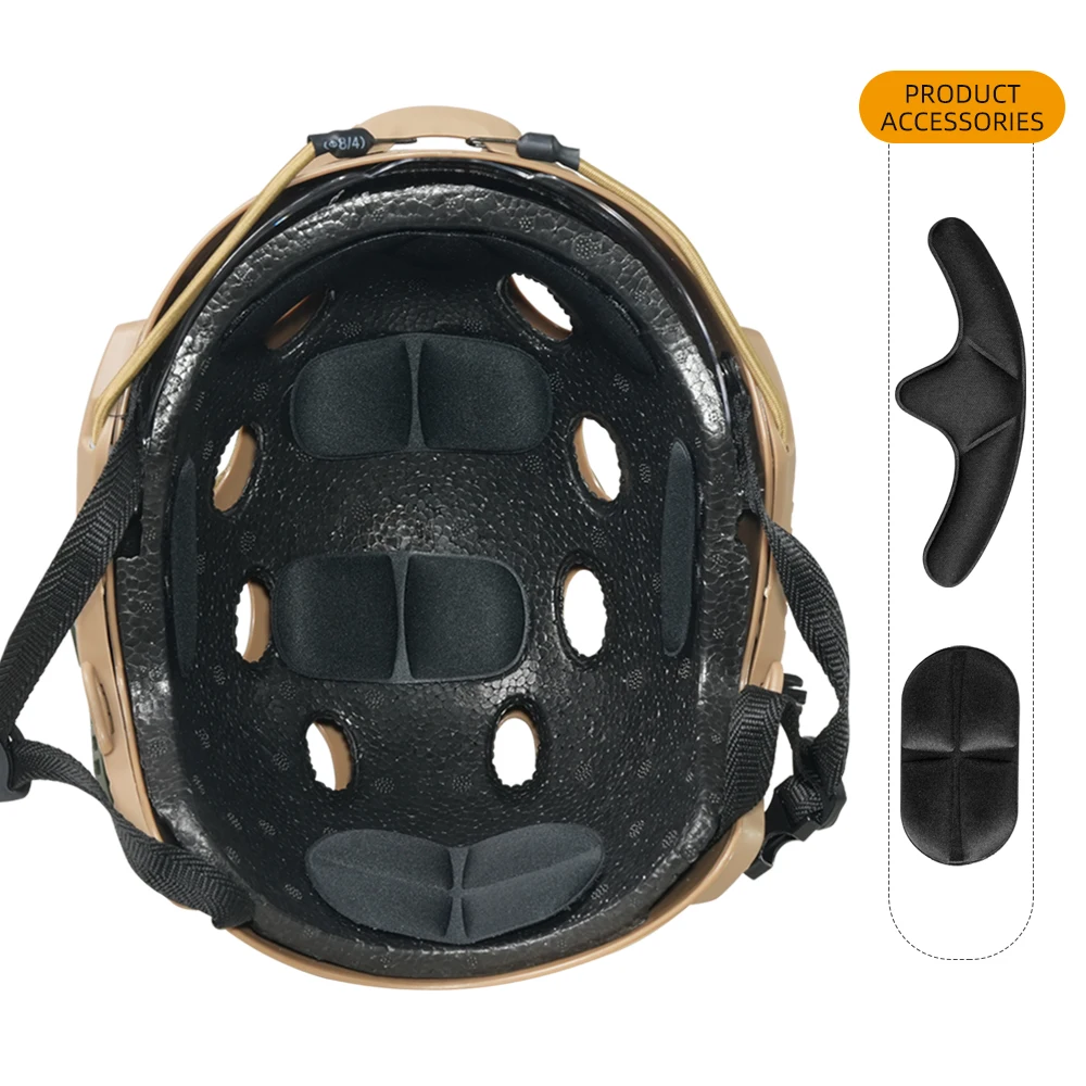 BOOIU خوذة تكتيكية سريعة PJ خوذة Airsoft مع نظارات واقية ABS CS خوذات ركوب الرماية معدات حماية الرأس الرياضية الخارجية #4