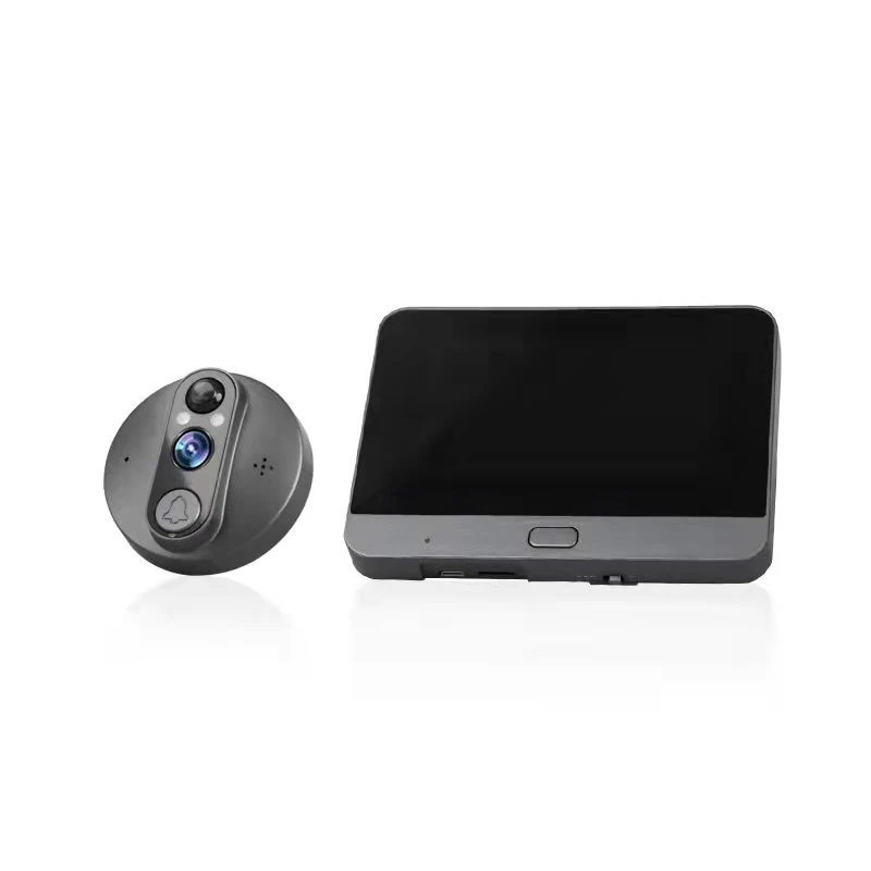 Tuya Wifi Connection Access Control Wireless Smart Doorbell Smart Video Camera with Screen Remote Video Intercom