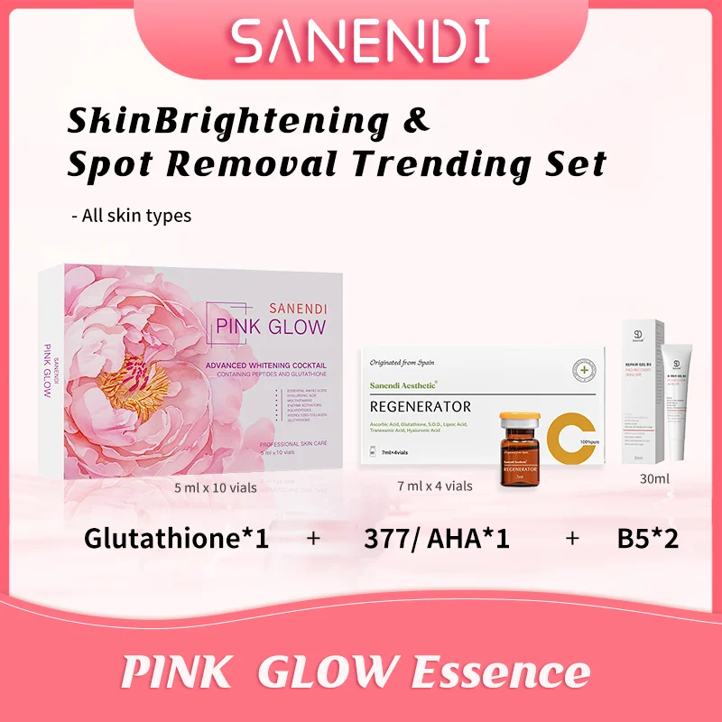 مجموعة Sanendi الرائجة لتفتيح البشرة الوردية المتوهجة + فيتامين C BB Glow Exo حل لمشاكل مجموعة العناية بالبشرة #2