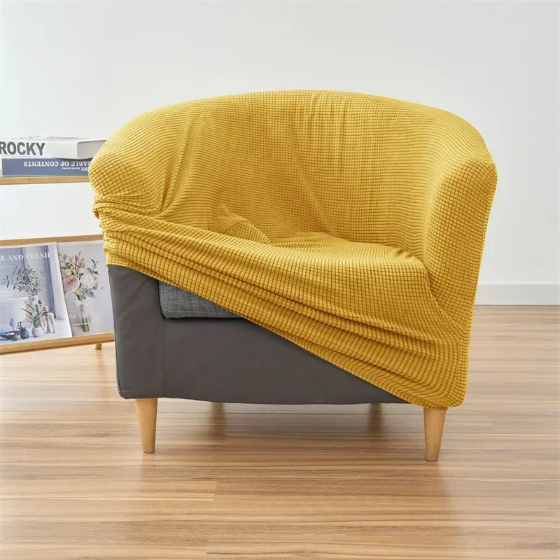 Polar Fleece Club Sofa Cover Stretch Tub Chair Slipcovers Elastic Single Seat Sofa Cover Armchair Covers Study Bar Counter Home