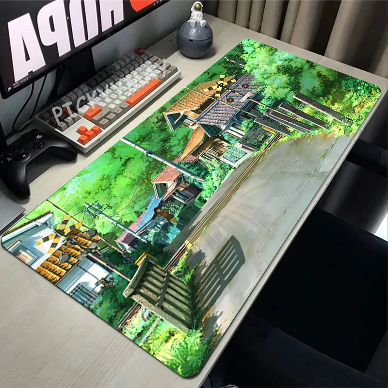 Straat Pixel 80x30 cm XXL Lock Edge Muismatten Grote Gaming Muismat Toetsenbord Matten Muis Mat Beest Bureau Pad voor Gift Muismatten