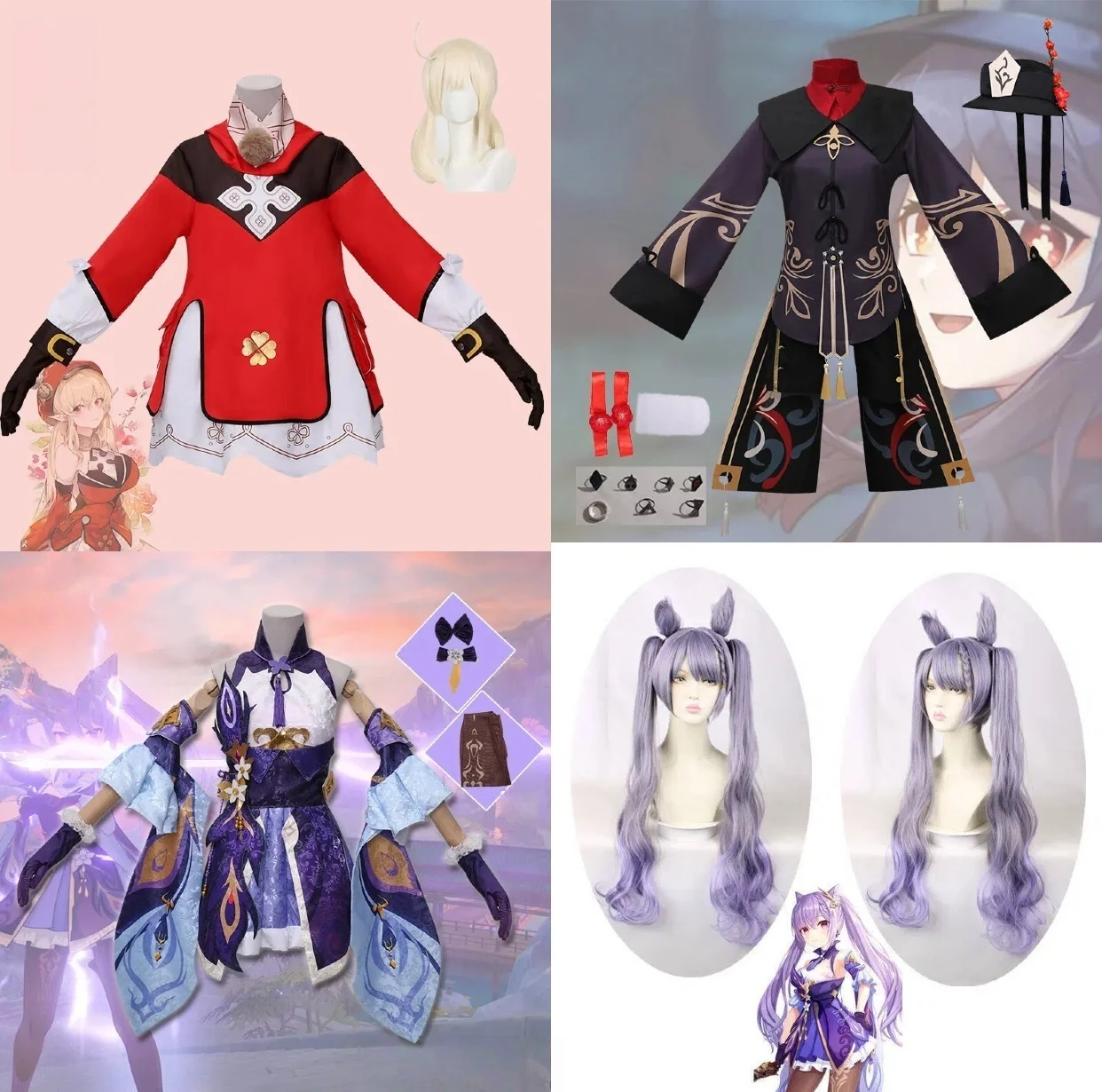 Hutao Cosplay Damen Halloween-Kostüm Anime-Kleidung für Frauen Disfraz Mujer Adulta für Erwachsene Ropa Para Hu Tao Outfits