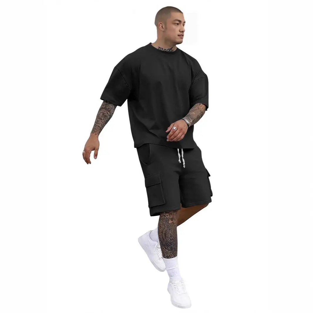 

Men's Summer Workwear T-irt orts Sports Suit Casual Lightweight Breathable Set for Office And Outdoor Activities