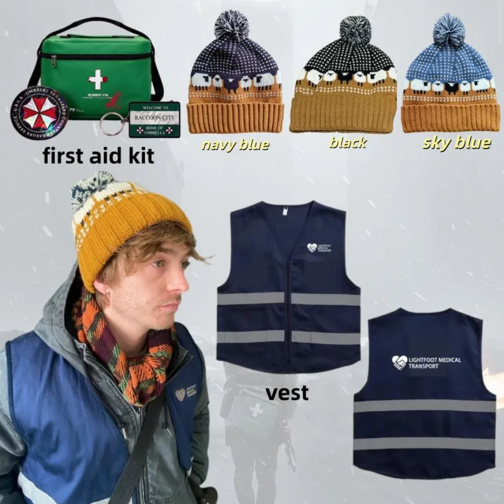 Resident Evil 2026 Bryan Cosplay Costume Full Set with Vest Medical Bag Hat Restored Movie Character Outfit Halloween Comic Con