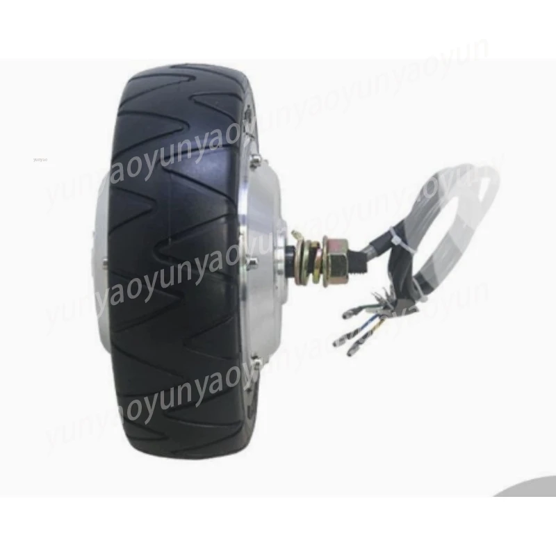 8 Inch Geared Hub Motor, Serrated Single Shaft Low Speed High Torque Brushless Motor for Robot Trolley