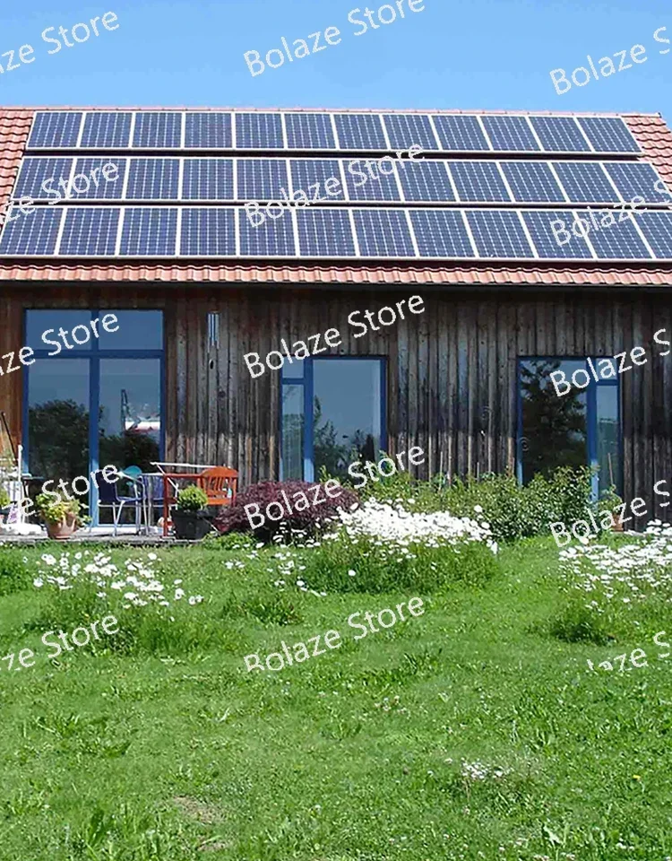 Solar Panel Kit Complete for Home 10000 W 380V 3 Phrase on Grid System Growatt Grid Tie Inverter 10KW 2 MPPT PV Panel 500W Villa