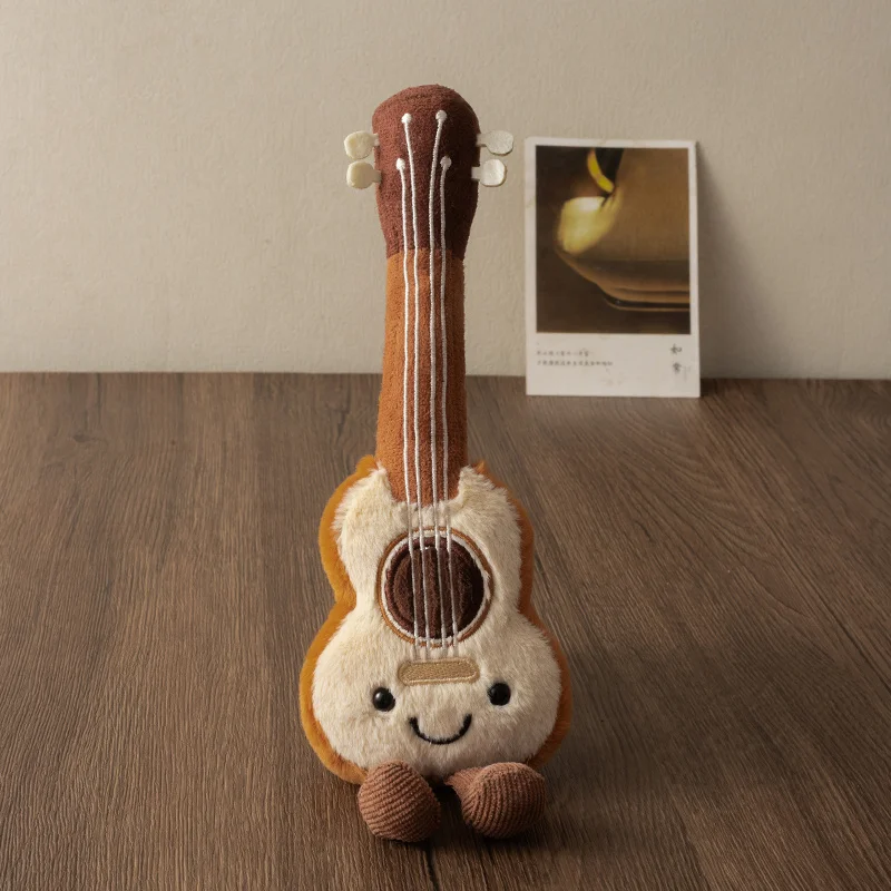 25 cm Kreative Lebensechte Gitarre Plüsch Spielzeug Zu Hause Dekoration Baby Beschwichtigen Puppe Nette Kissen Kissen Geburtstag Geschenk Für Kinder
