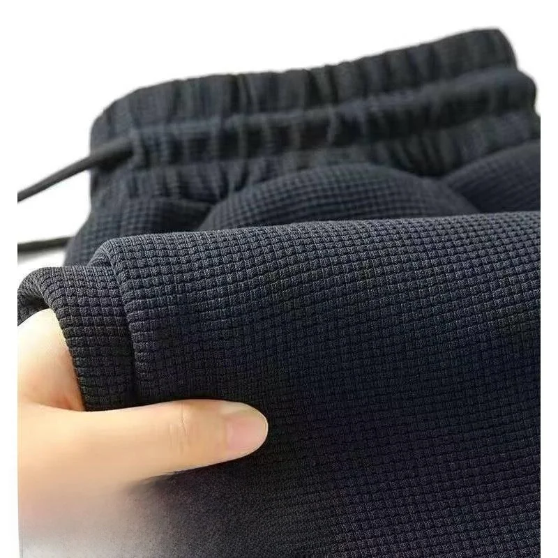 

Летние свободные мужские рабочие брюки с эластичной талией, прямые, износостойкие, повседневные, для молодежи