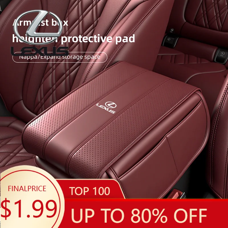 

Interior Mouldings Lexus Car Leather Armrest Box Pad Memory Foam Armrest Mat For Lexus F SPORT ES RX NX LS UX LM LX GX LC RZ IS
