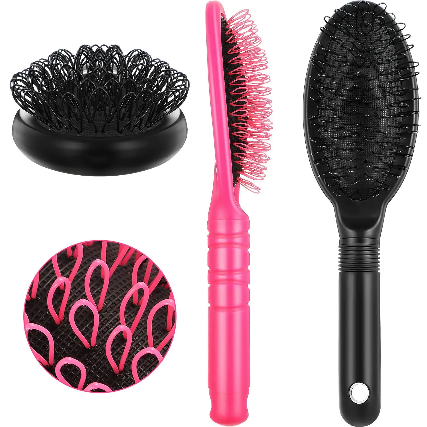 

Loop Wig Brush Hair Extension Brush Hair Pieces Toupees Weaves Brush for Brushing Styling Detangling Wig Brush Set