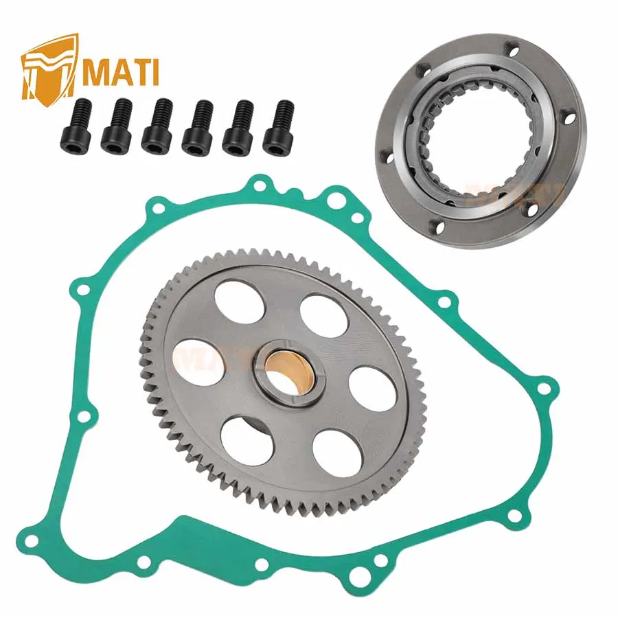 Starter Starting Clutch One Way Gear Bearing Gasket for 2002-2022 Yamaha Grizzly 400 450 Kodiak 400 450 Rhino 450 Wolverine 450