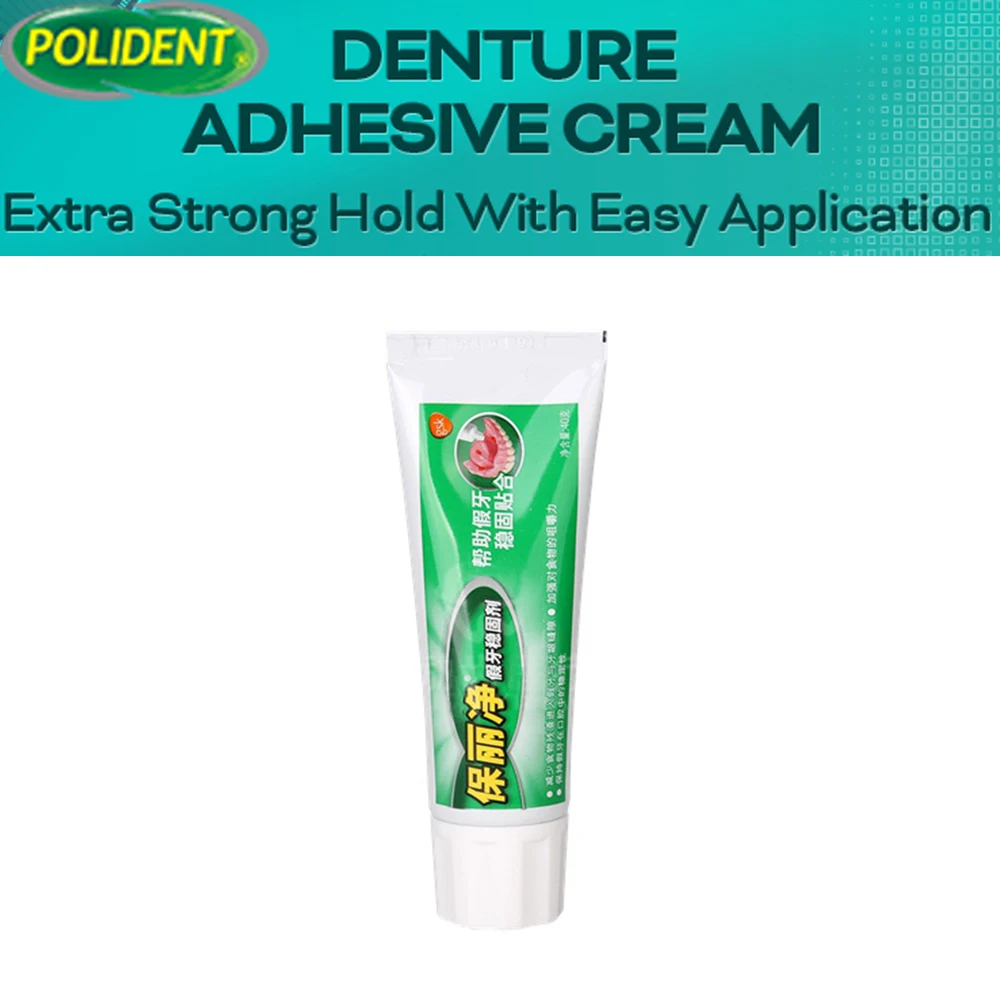 Polident Denture Adhesive Cream Partials upper Lower Teeth Glue Original 40g American Brand GSK False Tooth Care Products Dental