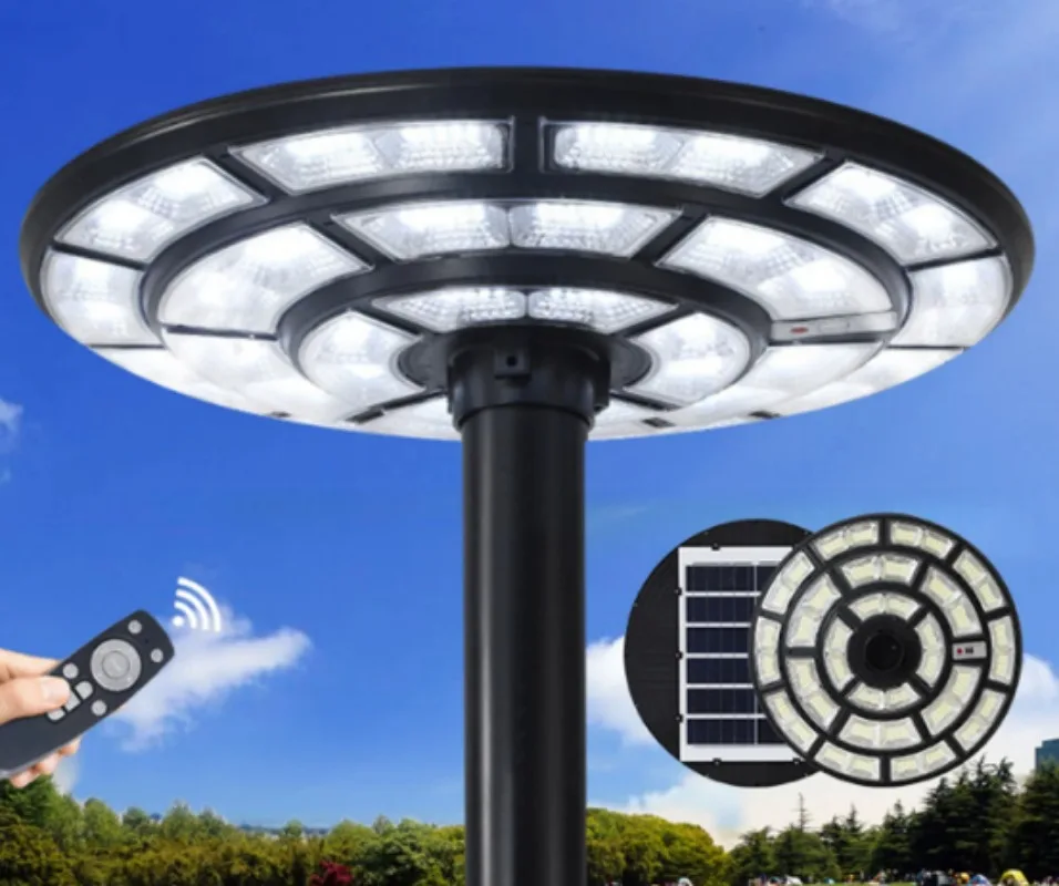 Integrated UFO Solar Street Light Round Outdoor Lamp For Road Garden Park Home Community