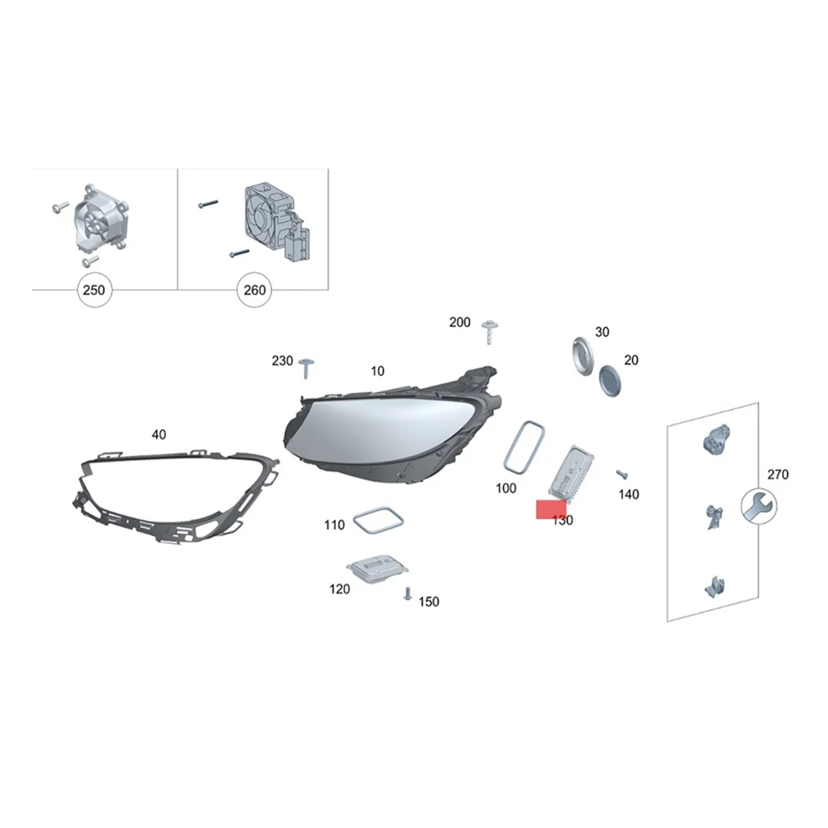 Auto LED Scheinwerfer Vor schalt gerät Steuergerät Modul a2229003013 a2139005711 für Mercedes E-Klasse W213 2014-2016 Plug and Play