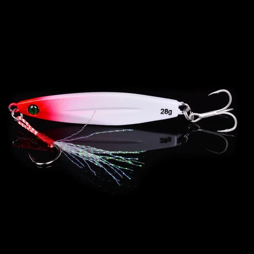 Aorace 1Pcs Metal Cast Jig Spoon 7g-10g-14g-17g-21g-28g-40g-60g Casting Jigging Fish Sea Bass Fishing Lure Tackle