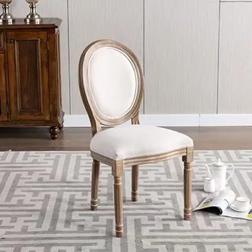 DSA Vintage Dining Chair Solid Wood Chair Backrest Bar B & B Restaurant Country Home Armchair