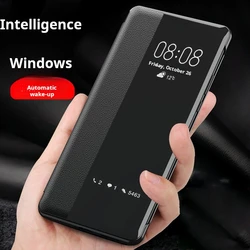 View Windows Case for Redmi Note 15 Pro Plus Note 15 Pro PU Leather Smart Flip Shockproof Cover Shell Full Camera Protect Fundas