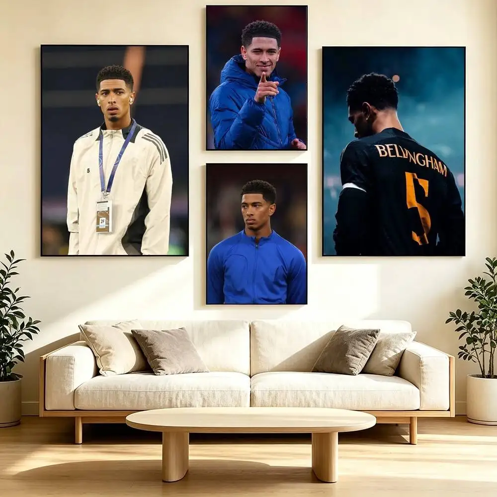 J-Jude B-Bellingham Football Star   Poster High Quality Dorm Living Room Aesthetic Wall Decoration Painting Stickers Gift