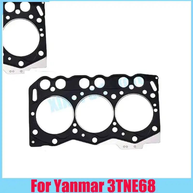 For Yanmar Cylinder Head Gasket 3TNE68 Overhaul Rebuild Kit Piston Ring With Full Gasket Kit Set  68*1.5HK+1.5+3 3-Cylinders