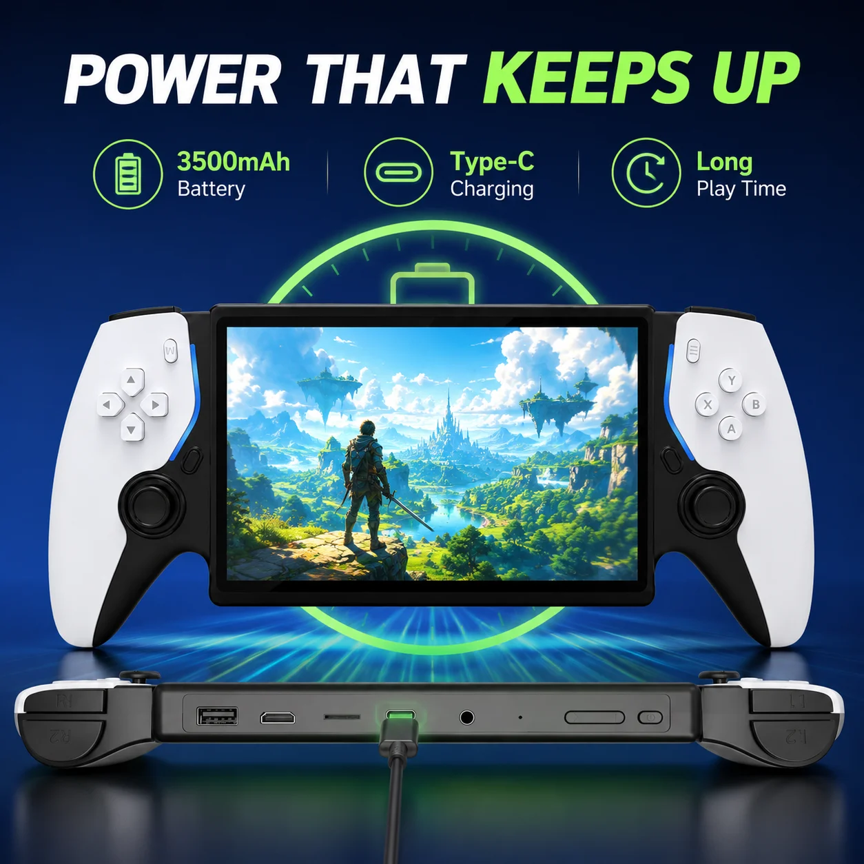 Retro Gaming Life - Appareil de jeu portable HC8000, écran