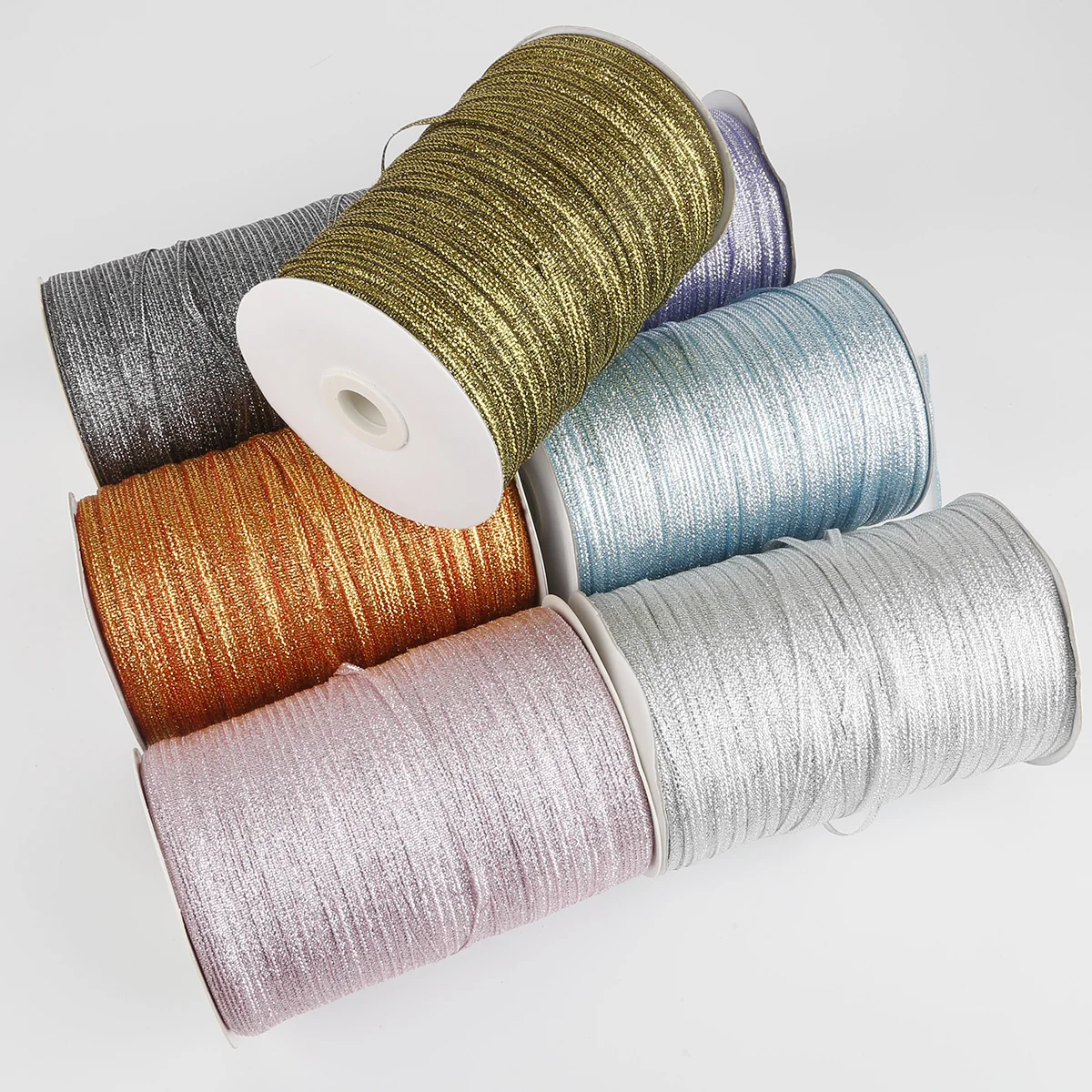 20 Yards 4mm Sewing Glitter Fabric Ribbon Crafts Golden Packaging Ribbons Wedding Home Decor Supplies Gift Wrapping Packing Tape