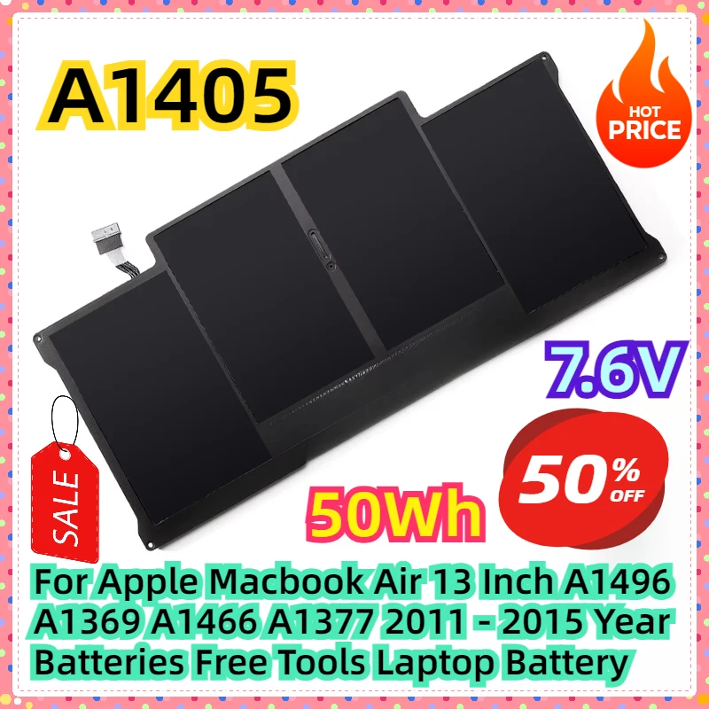 

Для Apple Macbook Air 13 дюймов A1496 A1369 A1466 A1377 2011-2015 лет аккумуляторы бесплатные инструменты 50 Втч аккумулятор для ноутбука