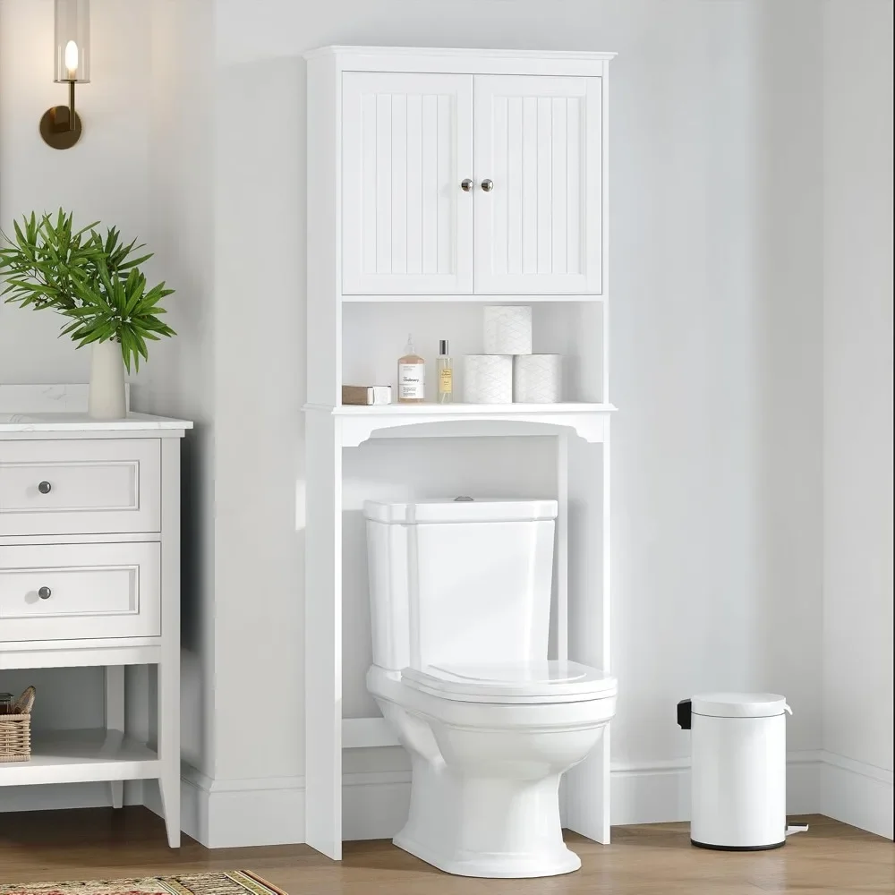 Bathroom Cabinets.Over The Toilet Storage Cabinet, Bathroom Shelf Over Toilet, Bathroom Storage Cabinet Organizer, White