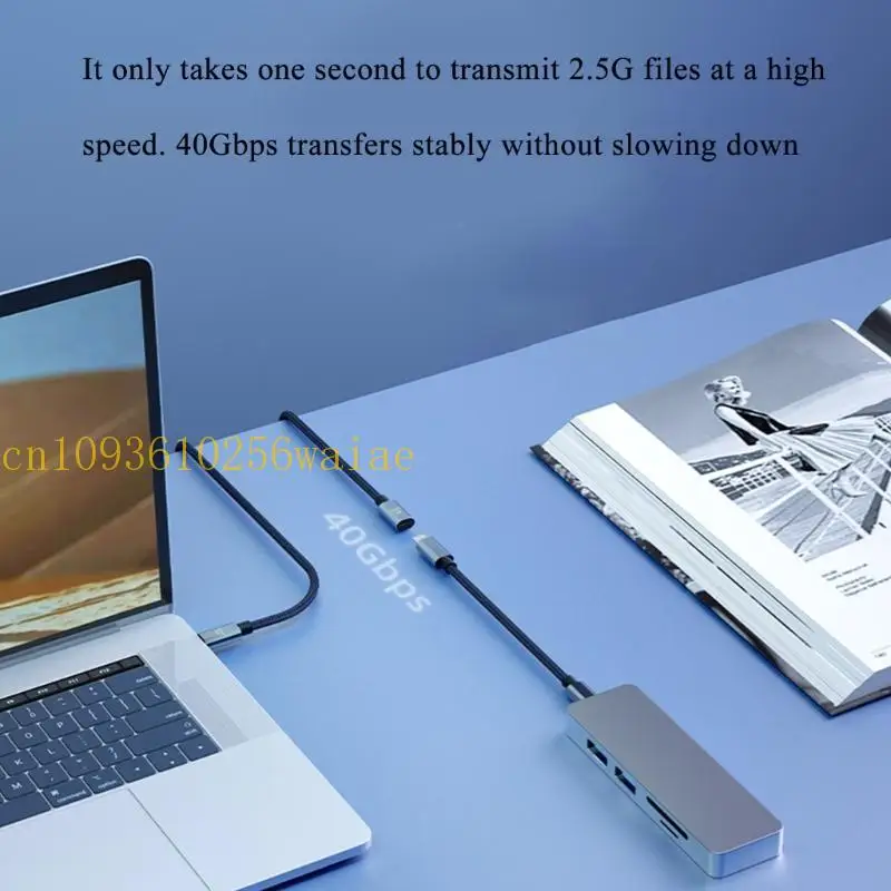 652F Type-C PD 100W محول سريع الشحن من الذكور 40 جيجابايت محول لهاتف الكمبيوتر المحمول #4