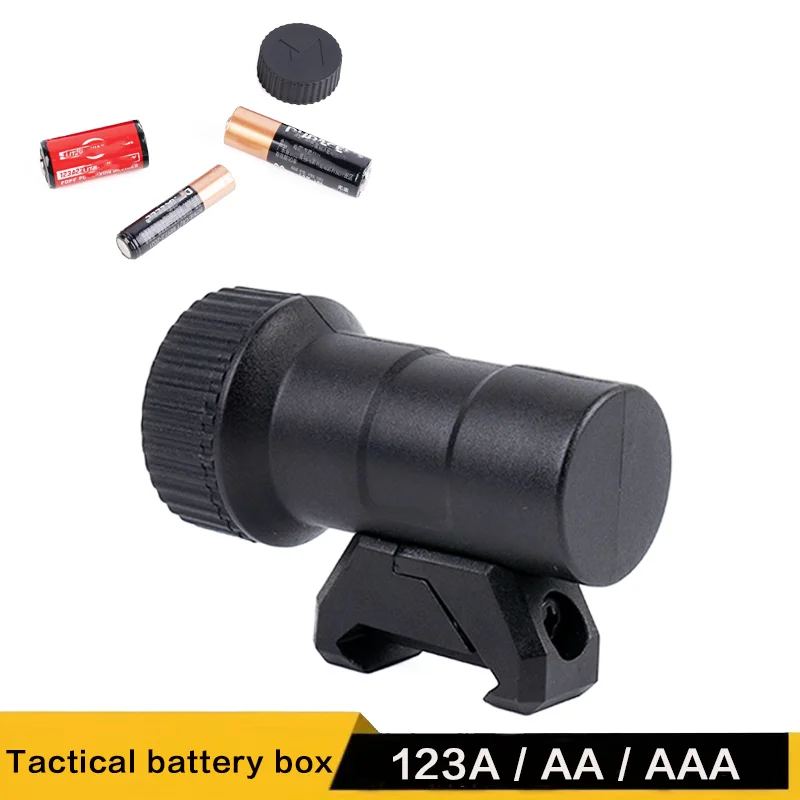Tactical Battery Storage Box Waterproof CR23A Spare Battery Box. Suitable for CR123 / AAA / AA Batteries
