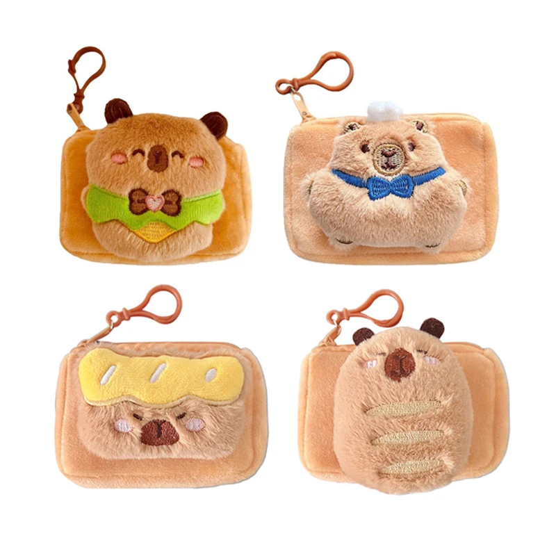 

Capybara Series Cartoon Plush Wallet Coin Purse Cute Change Pouch Lovely Keychain Bag Pendant Gifts〔CC88〕