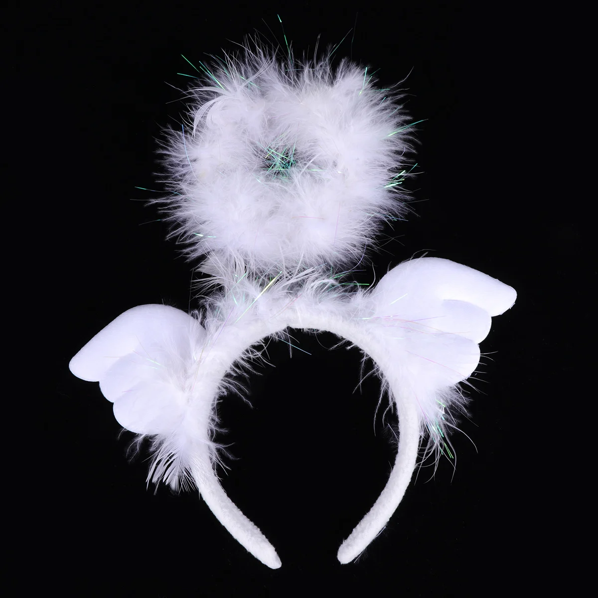

1pc Angel Wings Hair Band White Party Headwear For Costume Carnival Christmas Easter New Year Eve Celebration Decor Angel