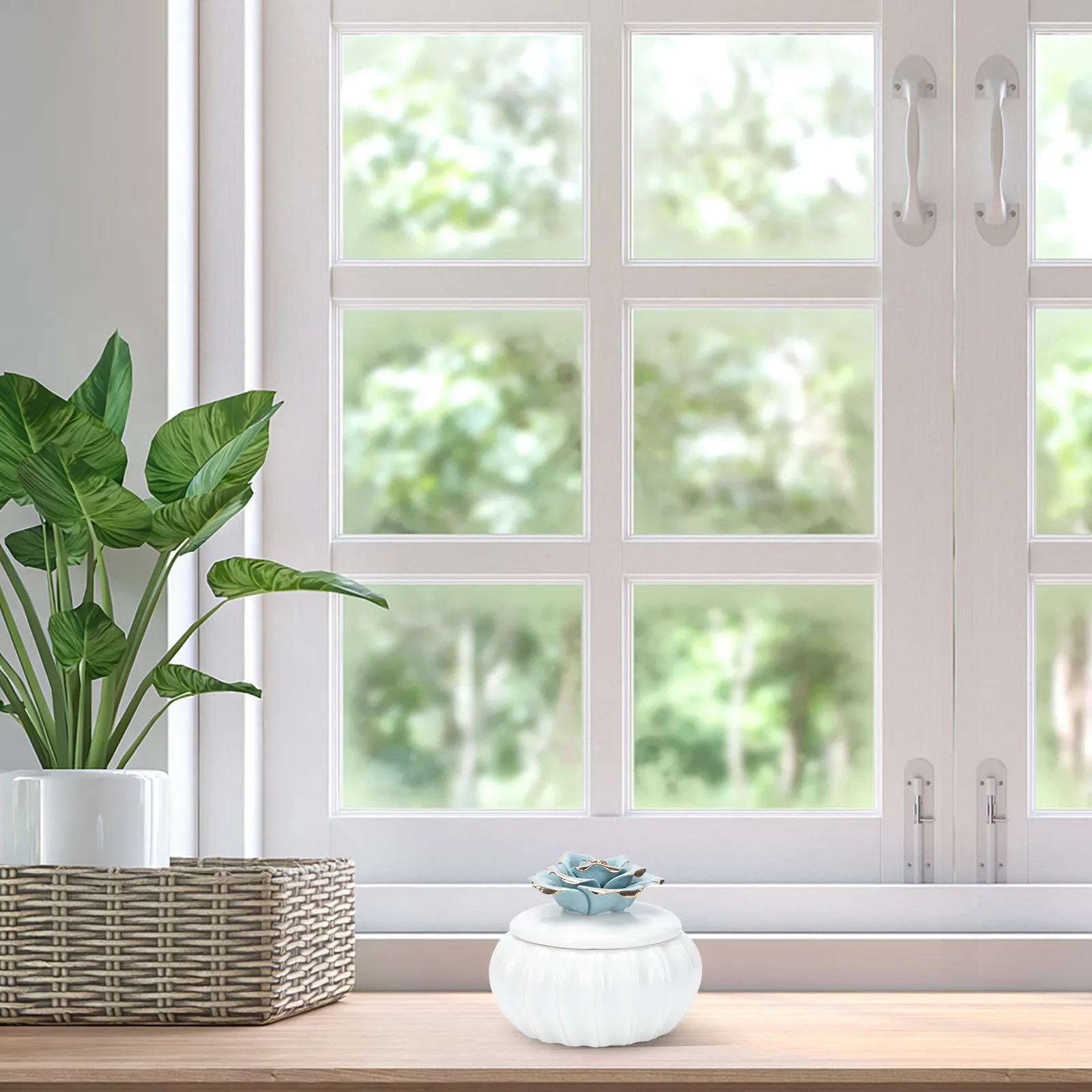 

1 шт. Скандинавская керамическая банка для хранения украшений с узором розы, расписанная вручную, с герметичной крышкой, креативная декоративная фарфоровая шкатулка для хранения, подарок