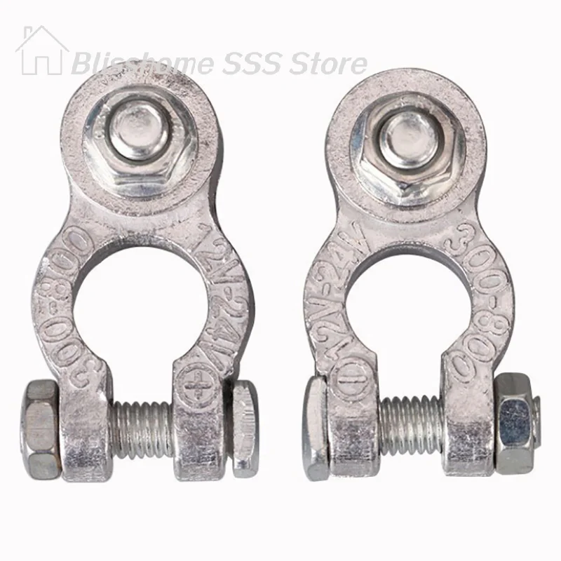 【S】1 Pair Battery Terminal Clamp Zinc Alloy Positive Negative Pole Auto Car Screw Connector Car Battery Terminal Clamp Set
