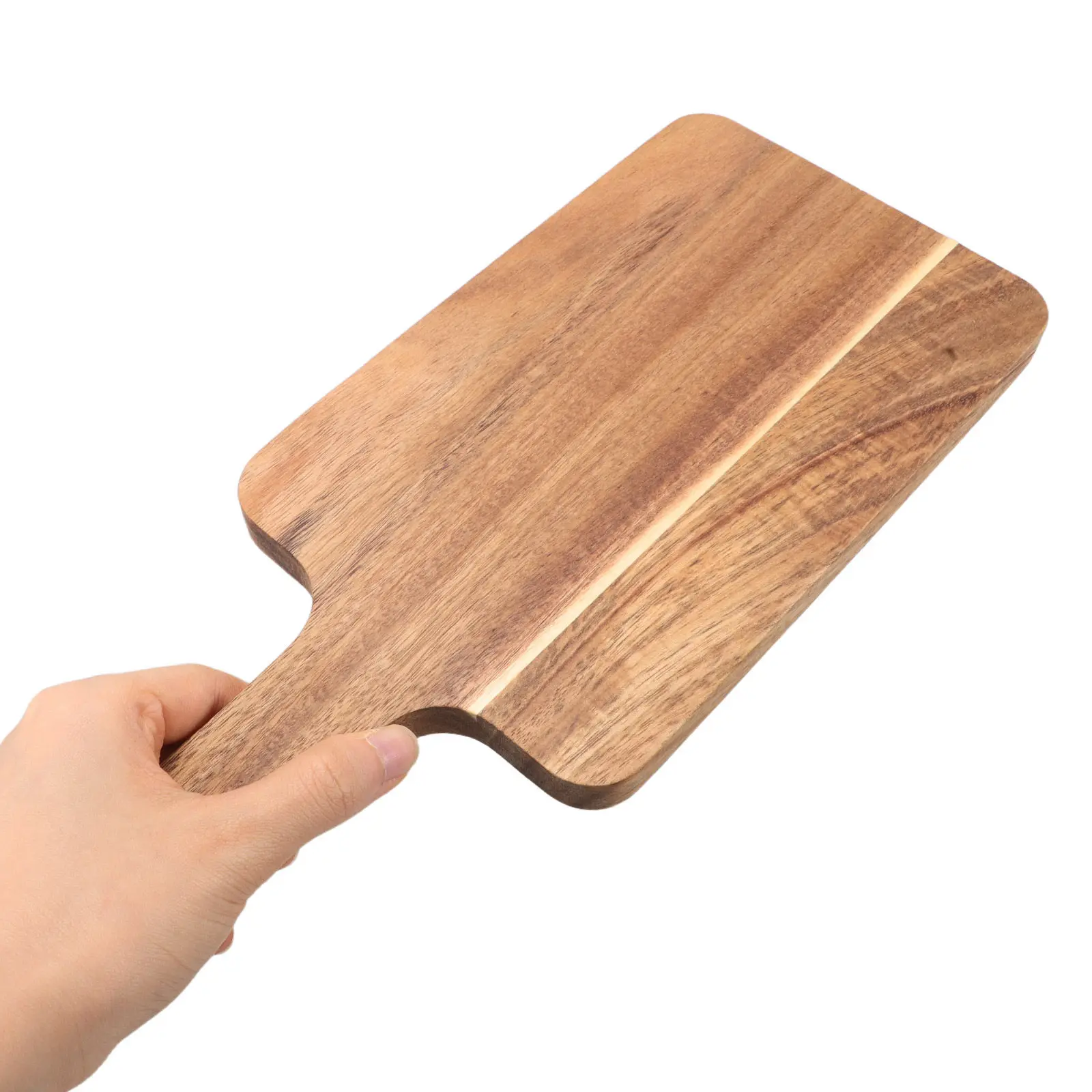

1pcs Small Wood Cutting Board With Handle Natural Chopping Paddle For Cheese Bread Fruits Vegetables Serving Kitchen Dining
