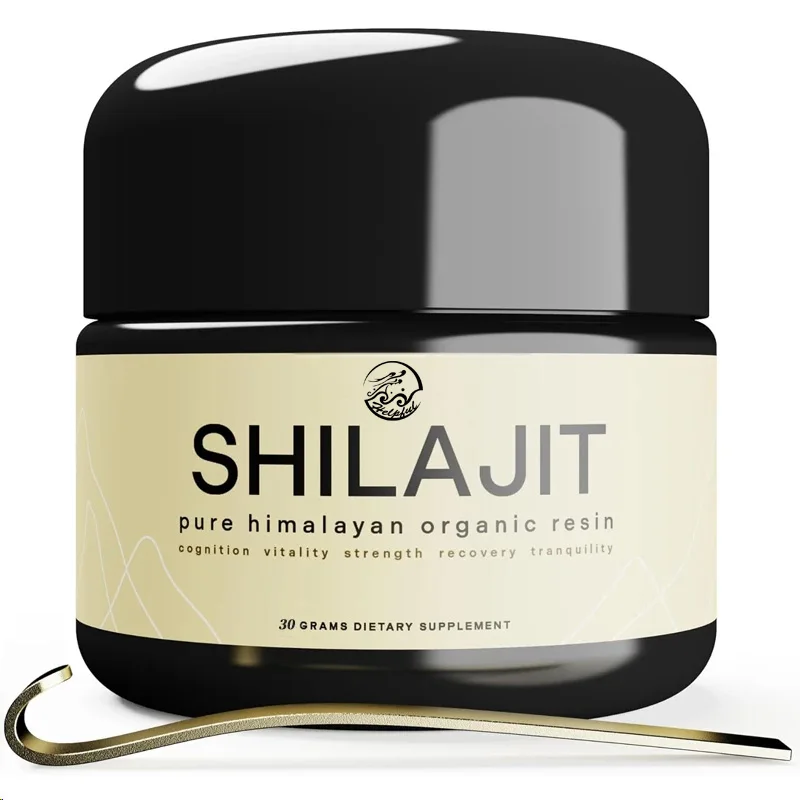 Pure Himalayan organic Shilajit resin, 500mg maximum potency, 85+trace mineral humic acid immune support, energy 30g