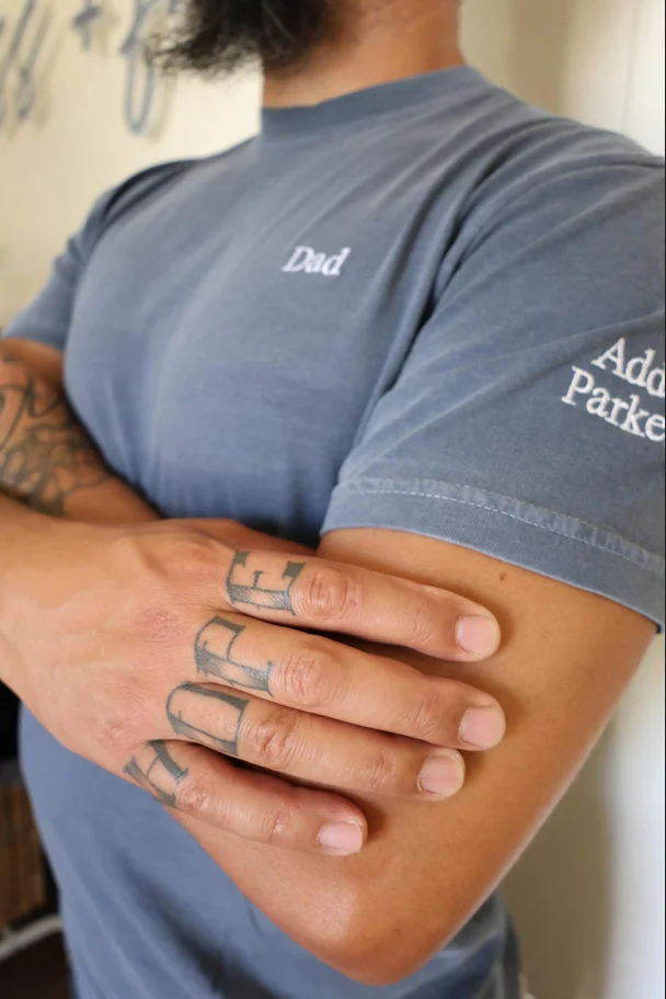 Comfort Custom Dad Short Sleeve Shirt - Customized - Garment Dyed Short Sleeve - Name - Custom Kids Name - Sleeve Embroidery
