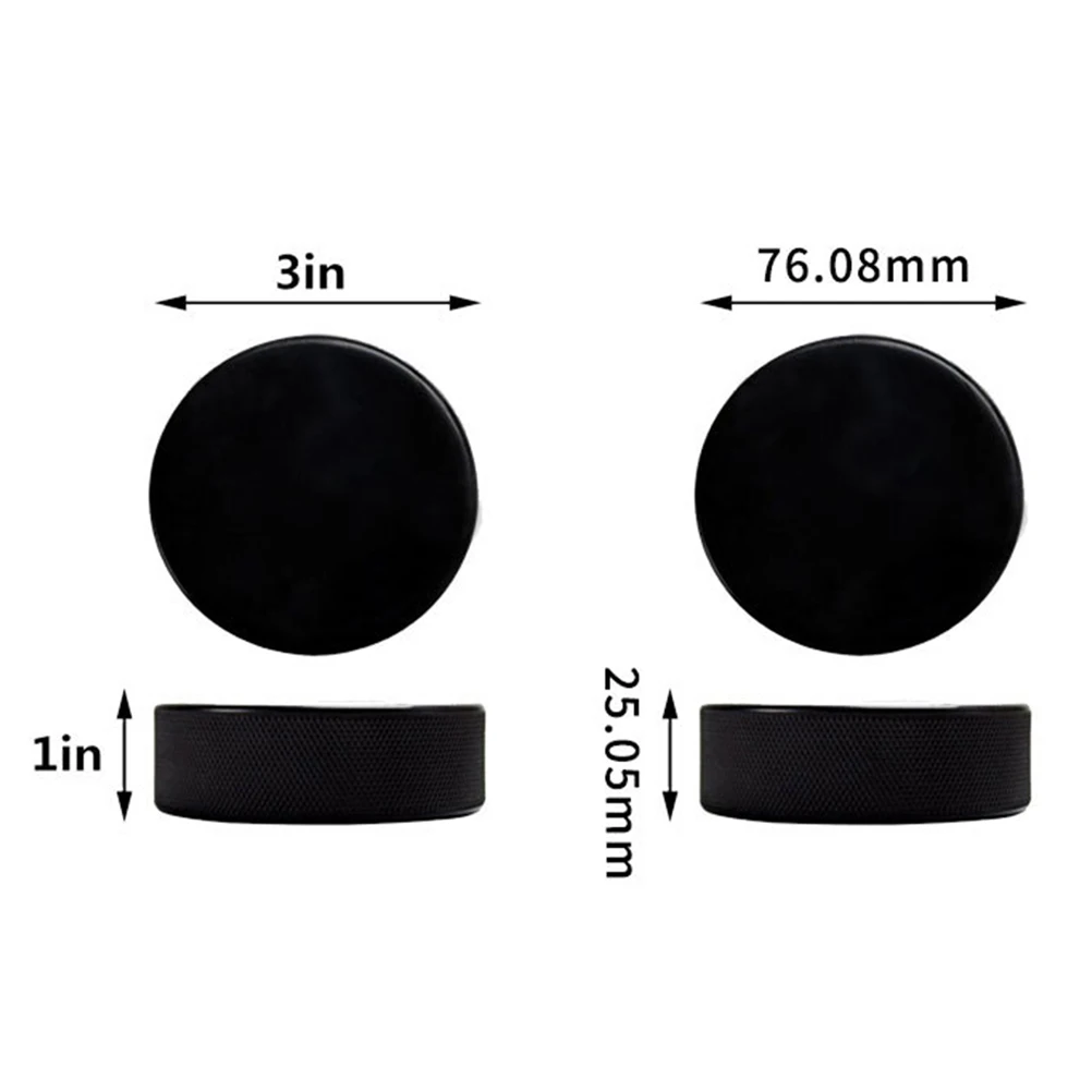 

10 pcs Vulcanized Rubber Pucks Standard Balls Durable Smooth Professional Game Hockey Sports Supplies for Adults Kids Ice Rink