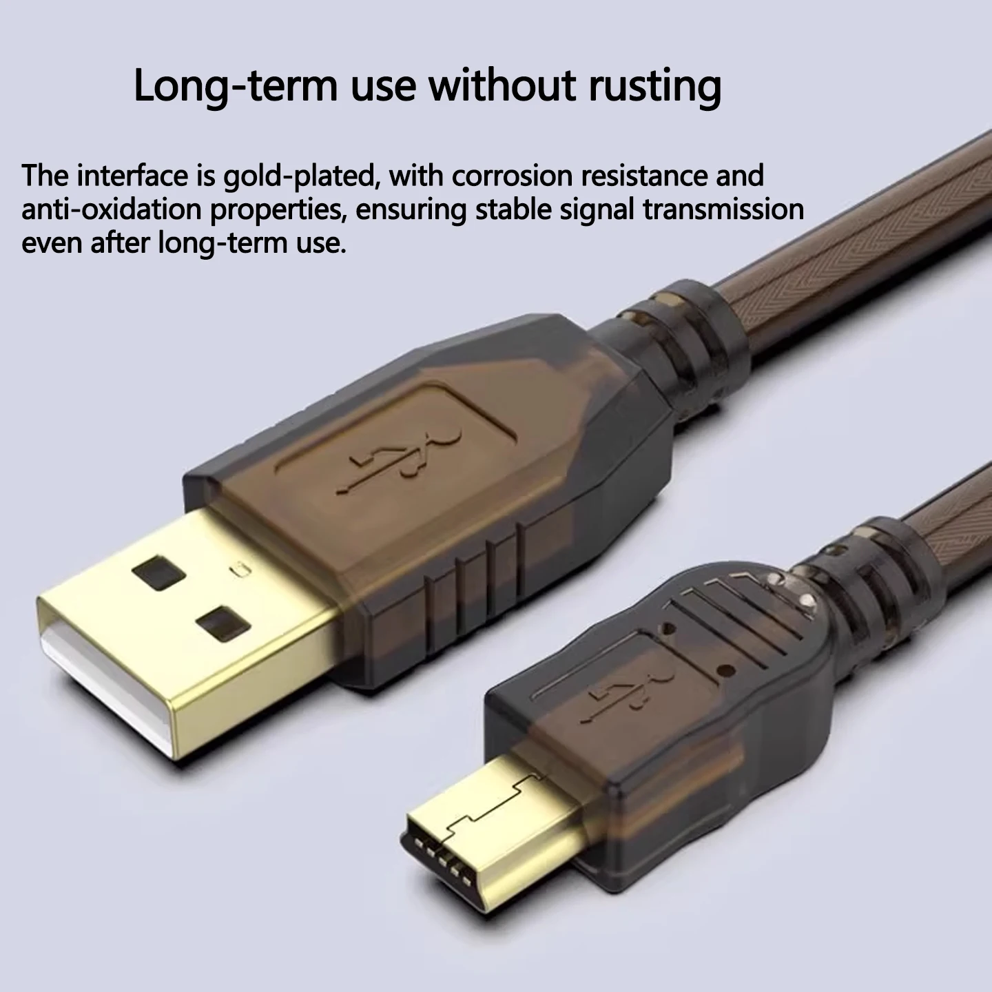 Mini USB B Data Cable  T - Type Connector Compatible with Mitsubishi Q - Series USB - Q06UDEH PLC Programming Download