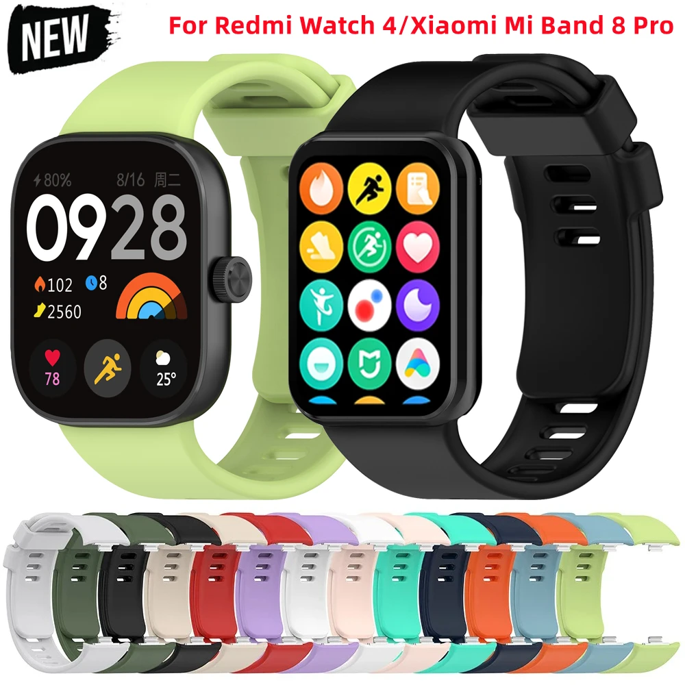 Silikonarmband für Redmi Watch 4, Smart Watch-Armband, Ersatz Correa für Xiaomi Mi Band 8 Pro Watch 4, Armband-Zubehör