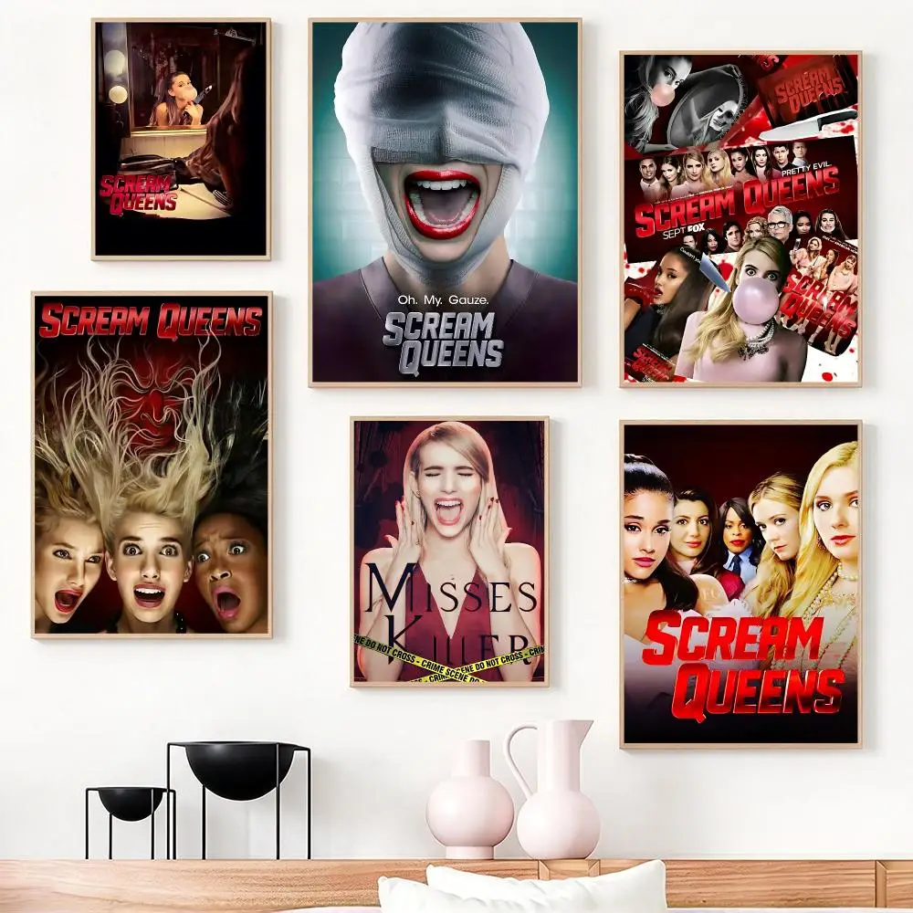 series Scream Queens Poster Poster HD Frameless Creamy Style Home Decor Wall Art for Living Room Bedroom Gift