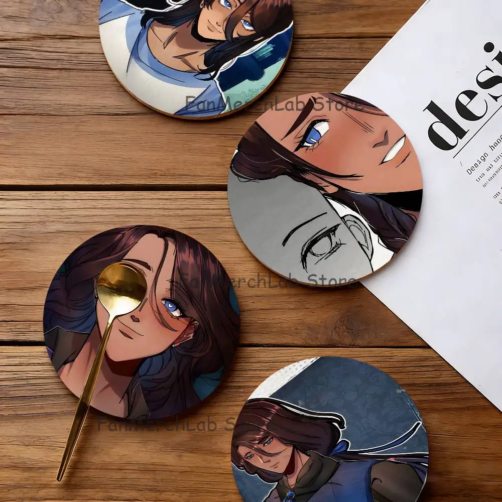 

The Kid C-Crowe At The B-Back 2D Pattern round Wooden Coaster Decorative Coffee Cup for Use in Coffee Shops Bars Wine Beer