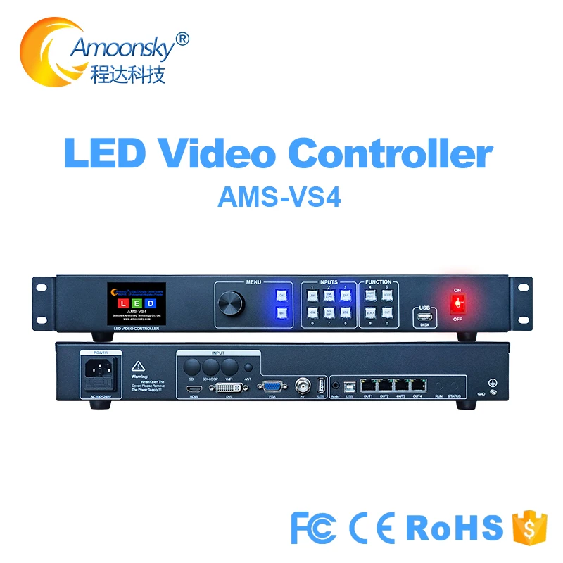

Контроллер LED-видео Amoonsky VS4 с картой отправки Huidu LED